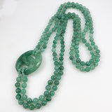Green Aventurine Gemstone Double Strand Beaded Necklace