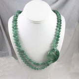 Green Aventurine Gemstone Double Strand Beaded Necklace