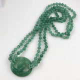 Green Aventurine Gemstone Double Strand Beaded Necklace