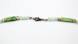 Clasp of Green Aventurine Gemstone Elephant Beaded Necklace