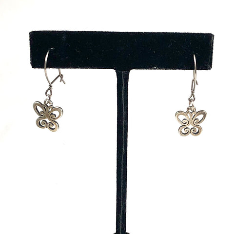 James Avery Spring Butterfly Sterling Earrings