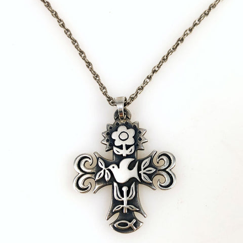 James Avery Sterling La Primavera Cross Necklace