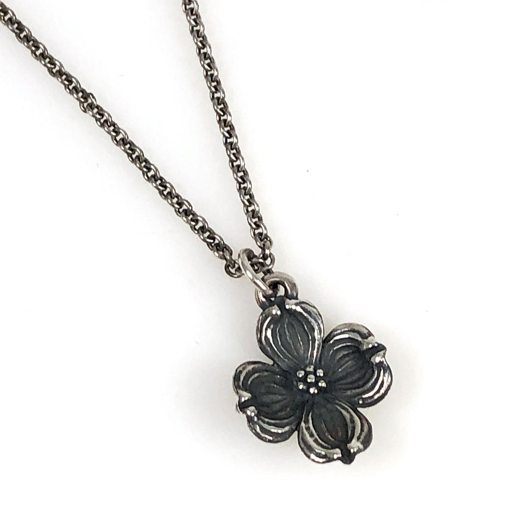 James Avery Sterling Dogwood Pendant Necklace