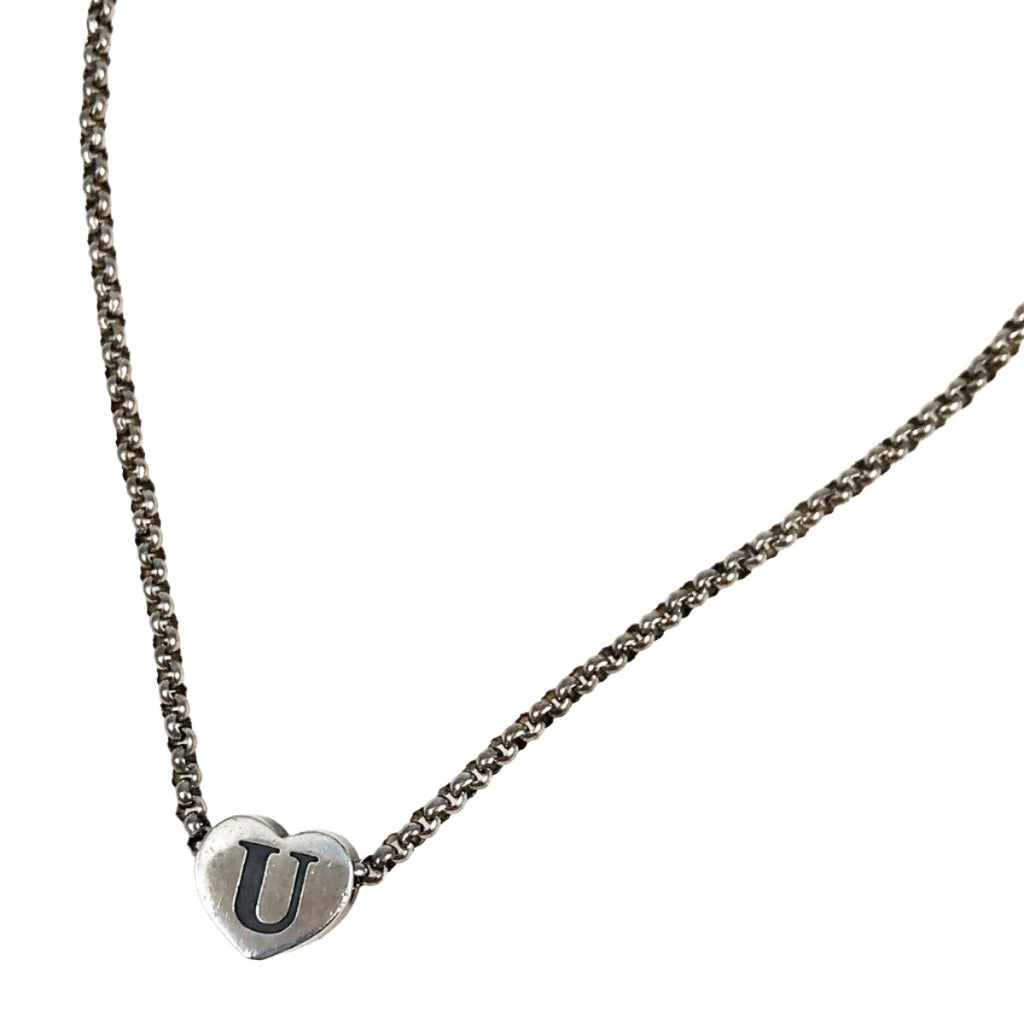 James avery heart necklace letter U