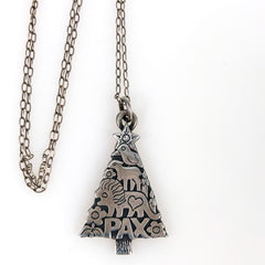 James Avery Sterling Pax Tree Pendant Necklace