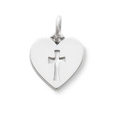 James Avery Sterling Crosslet Heart Charm