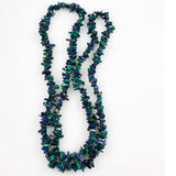 Azurite Malachite Chip Bead Necklace Vintage