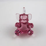 Baccarat Pink Crystal Spinning Elephant Figurine France