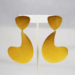 Marjorie Baer Gold Clip On Earrings Vintage
