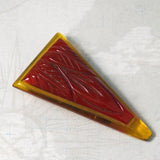 Art Deco Red Bakelite Dress Clip