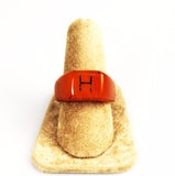 Bakelite Butterscotch Initial H Ring