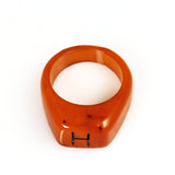 Bakelite Butterscotch Initial H Ring