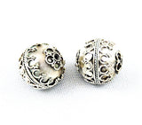 Large Bali Sterling Silver Beads 17mm