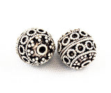 Large Bali Sterling Silver Beads 16mm