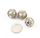 Large Bali Sterling Silver Beads 16mm