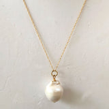 vintage gold baroque pearl necklace