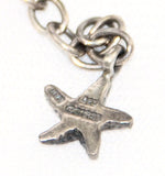 Barse signature starfish on sterling blue agate necklace