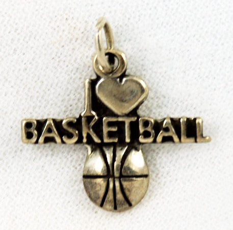 Sterling Silver Basketball Lover's Charm Vintage