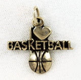 Sterling Silver Basketball Lover's Charm Vintage