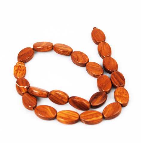 Bayong Wood Oval Bead Strands