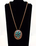 Vintage Bell Trading Post Copper & Turquoise Necklace