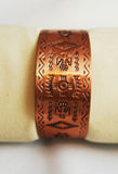 Bell Copper Stamped Cuff Thunderbird Bracelet