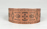 Copper Stamped Cuff Thunderbird Bracelet
