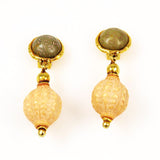 Ben-Amun Resin Drop Clip On Earrings Vintage