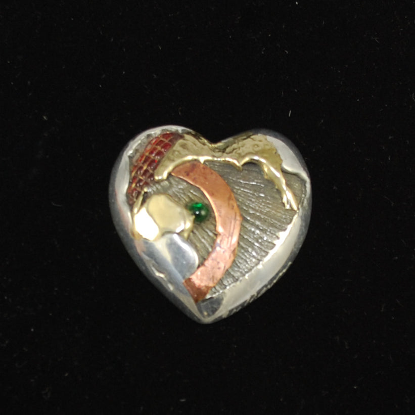 Mixed Metal Pocket Heart Benner Studios