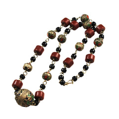 Berber Moroccan Taguemout Bead Necklace Vintage