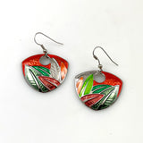 Berebi Tropical Leaf Enamel Earrings