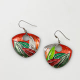 Berebi Tropical Leaf Enamel Earrings