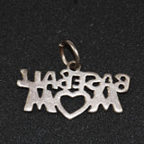 Baseball Mom Sterling Silver Vintage Charm