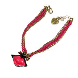 Betsey Johnson Pink Lips Bracelet
