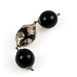 Black Amber Beads Set 16mm Tibetan