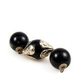 Black Amber Beads Set 16mm Tibetan