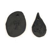 African Black Carved Pendants