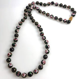 Black Cloisonne Beaded Necklace Chinese