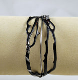 Black Coral & Stainless Bracelet
