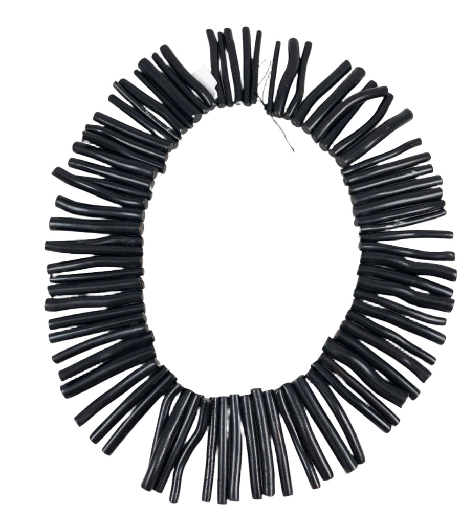 Long Black Coral Branch Stick Beads
