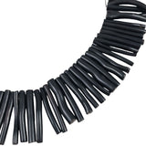 Long Black Coral Branch Beads