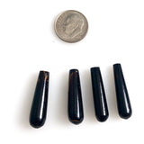 Black Coral Drop Beads