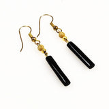 Black Coral Earrings Vintage Hawaiian