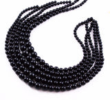 Vintage Black Coral Round Graduated Strands