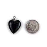 Black Coral Heart Charm Hawaiian