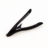 Black Coral Wishbone Pin