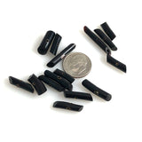 black coral stick beads