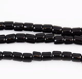 Black Coral Tube Beads Vintage