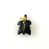 Black Coral Turtle Charm Hawaiian