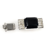 Elegant Black Crystal & Rhinestone Clasp